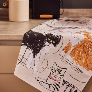 Ulster Weavers Feline Friends Grey Tea Towel