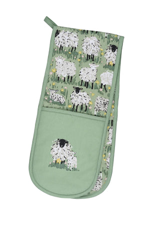 Ulster Weavers Woolly Sheep Green Double Oven Glove