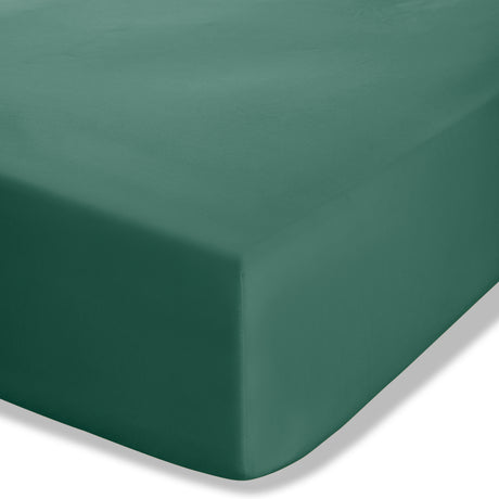 Catherine Lansfield Easy Iron 50% Polyester/50% Combed Cotton 180 Thread Count Percale Dark Green Sheets