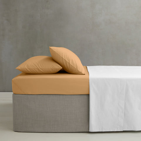 Catherine Lansfield Easy Iron Percale Caramel Sheets