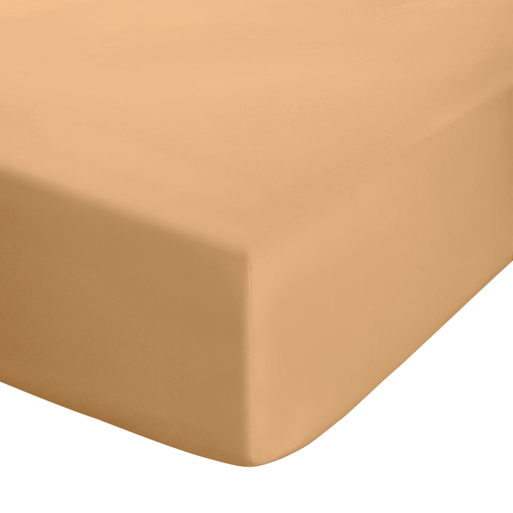 Catherine Lansfield Easy Iron Percale Caramel Sheets