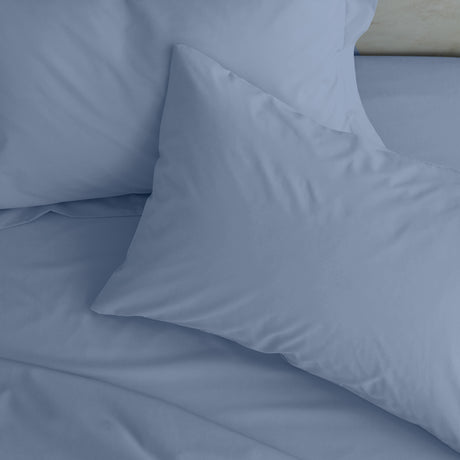 Catherine Lansfield Easy Iron 50% Polyester/50% Combed Cotton 180 Thread Count Percale Lansfield Blue Sheets