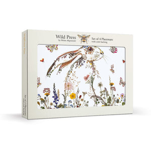 Museums & Galleries Wild Press PMP 005 Wildflower Hare Set of 4 Placemats