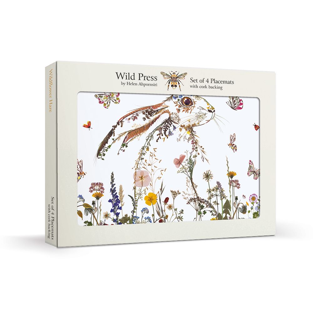 Museums & Galleries Wild Press PMP 005 Wildflower Hare Set of 4 Placemats