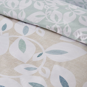 Catherine Lansfield Inga Leaf Natural Duvet Set