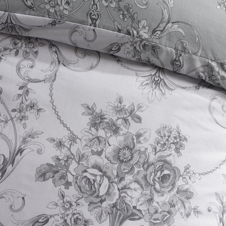 Catherine Lansfield Antoinette Grey Duvet Set