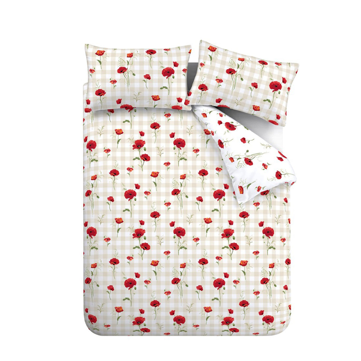 Catherine Lansfield Poppy Red Duvet Set