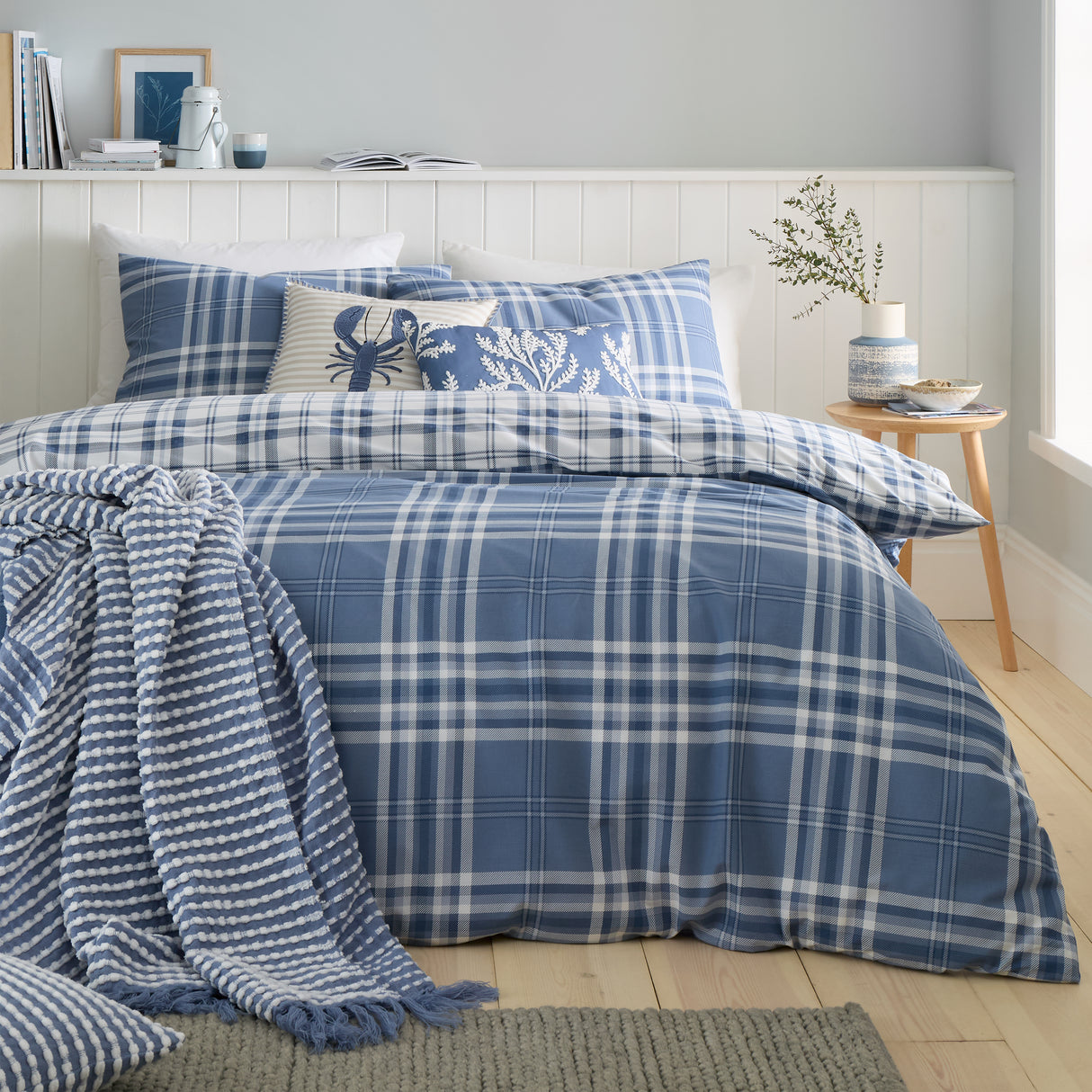 Catherine Lansfield Kelso Check Duvet Set