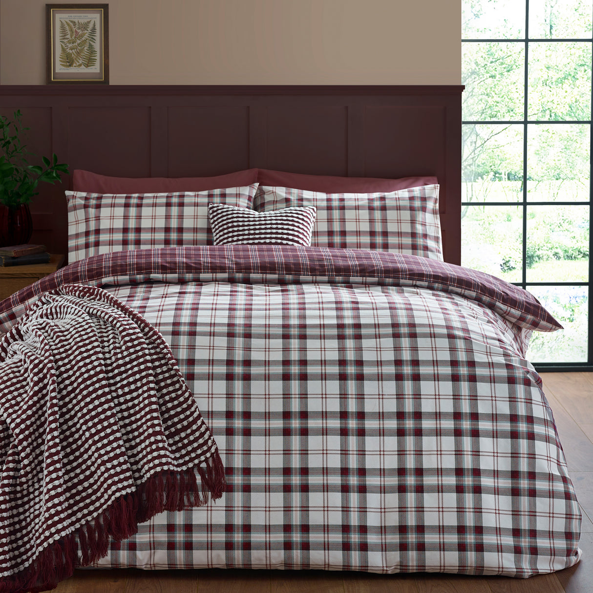 Catherine Lansfield Kelso Check Duvet Set