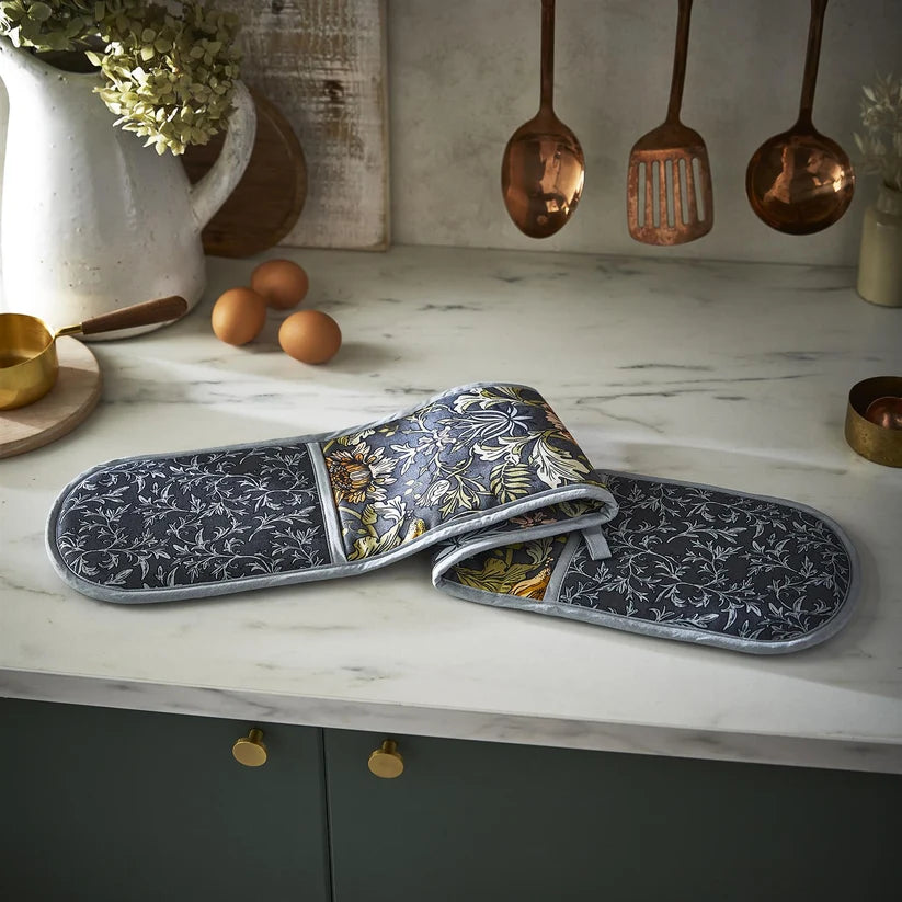 Ulster Weavers Finch & Flower Navy Double Oven Glove