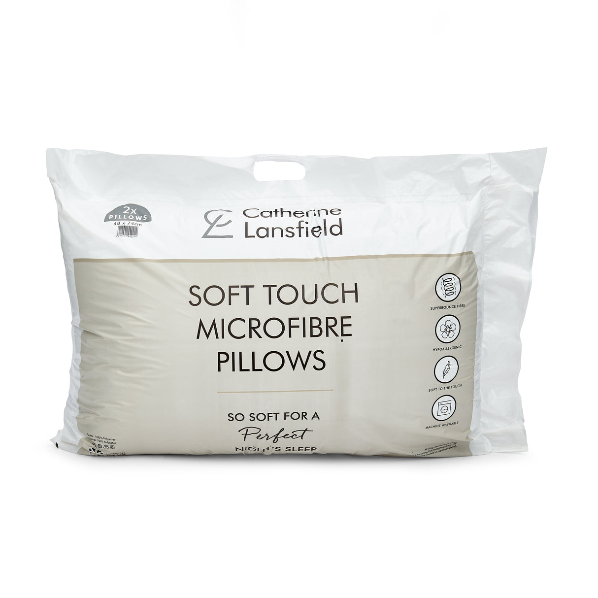 Catherine Lansfield Soft Touch Microfibre Pillow Pair
