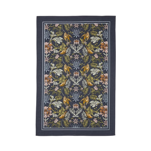 Ulster Weavers Finch & Flower Navy Cotton Tea Towel