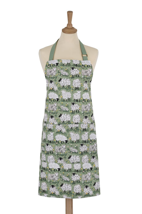 Ulster Weavers Woolly Sheep Green PVC/Oilcloth Apron