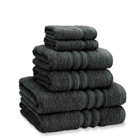 Catherine Lansfield Zero Twist 100% Cotton 450gsm Charcoal Towels
