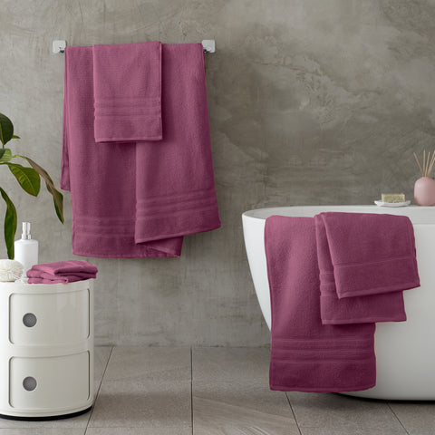 Catherine Lansfield Zero Twist 100% Cotton 450gsm Raspberry Towels