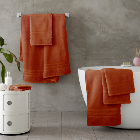 Catherine Lansfield Zero Twist 100% Cotton 450gsm Terracotta Towels