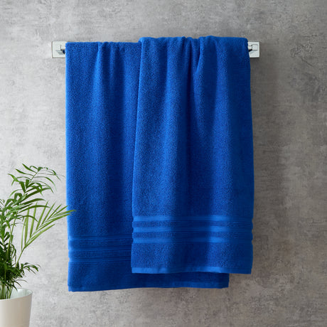 Catherine Lansfield Zero Twist 100% Cotton 450gsm Cobalt Blue Towels