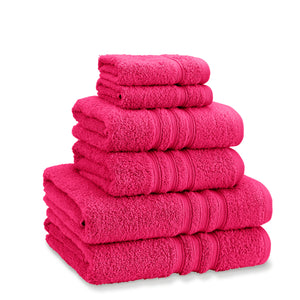 Catherine Lansfield Zero Twist 100% Cotton 450gsm Hot Pink Towels