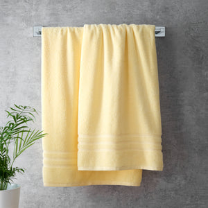 Catherine Lansfield Zero Twist 100% Cotton 450gsm Yellow Towels
