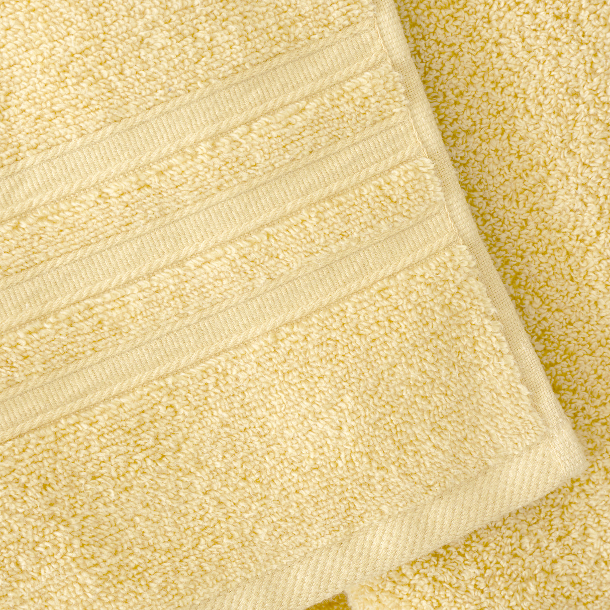 Catherine Lansfield Zero Twist 100% Cotton 450gsm Yellow Towels