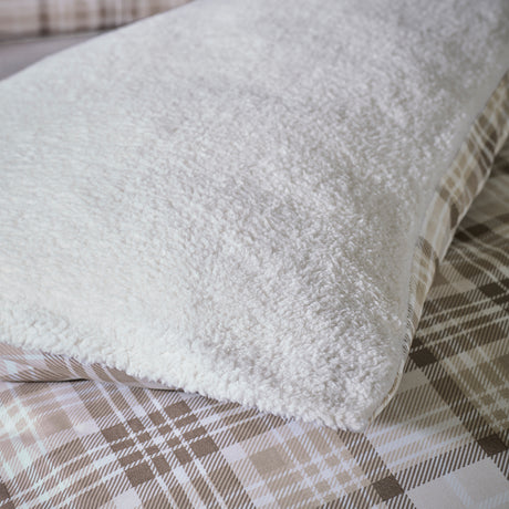Catherine Lansfield Cosy Sherpa Check Duvet Set