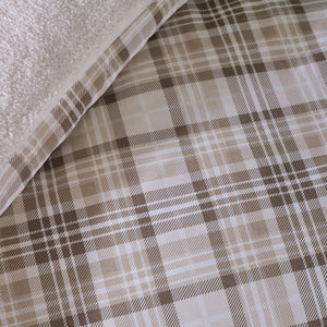 Catherine Lansfield Cosy Sherpa Check Duvet Set