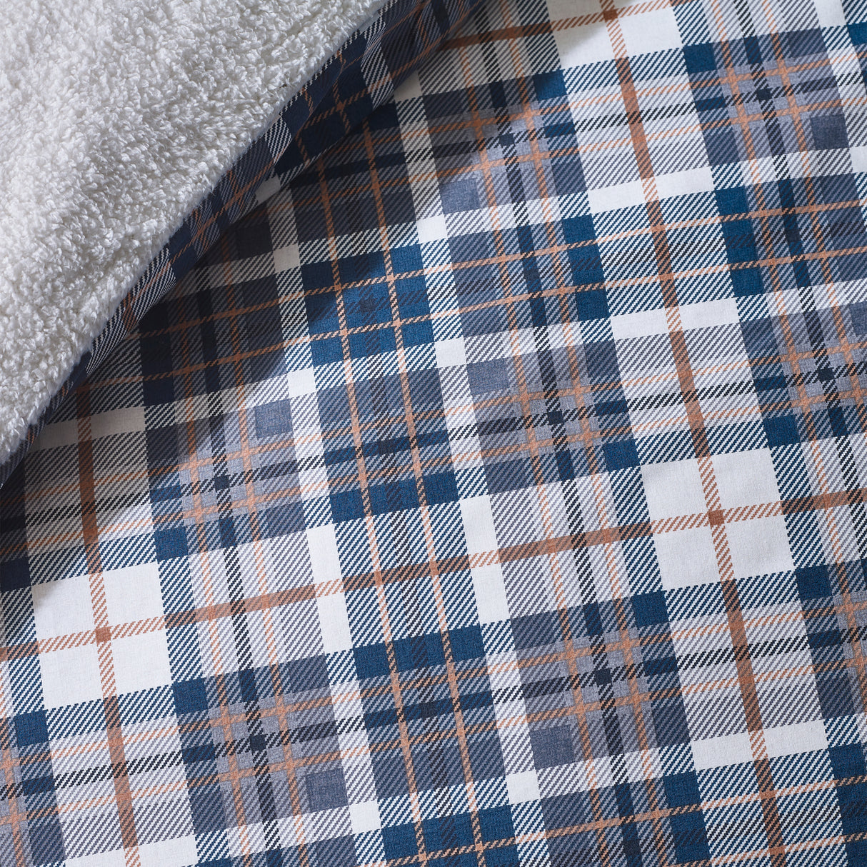 Catherine Lansfield Cosy Sherpa Check Duvet Set