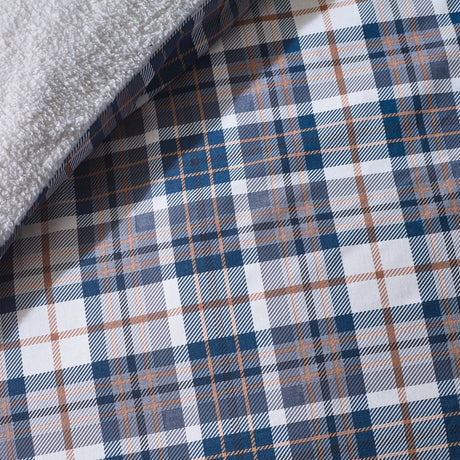 Catherine Lansfield Cosy Sherpa Check Duvet Set