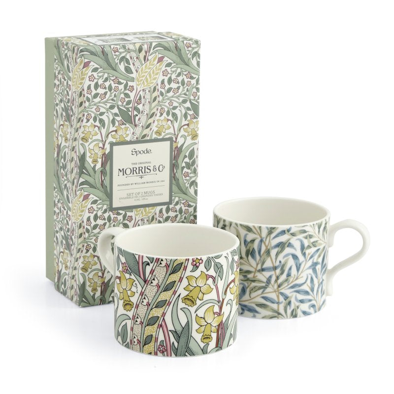 Morris & Co Daff & Willow Bough Set of 2 Mugs