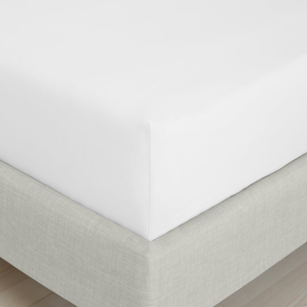 Bianca 200 Thread Count 100% Cotton Percale White Sheets