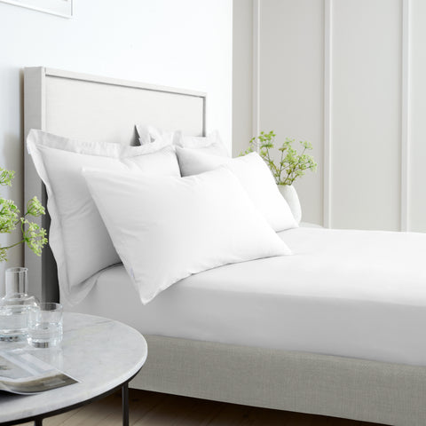 Bianca 200 Thread Count 100% Cotton Percale White Sheets