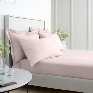 Bianca 200 Thread Count 100% Cotton Percale Blush Sheets