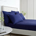 Bianca 200 Thread Count 100% Cotton Percale Navy Sheets