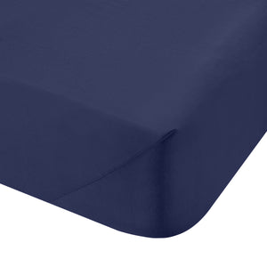 Bianca 200 Thread Count 100% Cotton Percale Navy Sheets