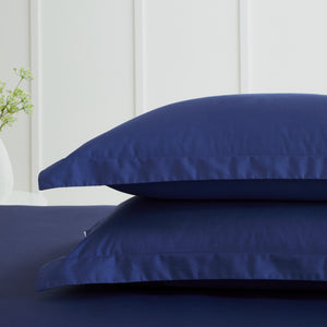Bianca 200 Thread Count 100% Cotton Percale Navy Sheets