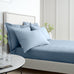 Bianca 200 Thread Count 100% Cotton Percale Blue Sheets