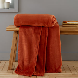 Catherine Lansfield Plain Raschel Velvet Touch 200cm x 240cm Throws