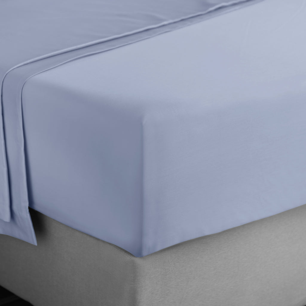 Bianca 400 Thread Count 100% Pure Cotton Sateen Blue Sheets