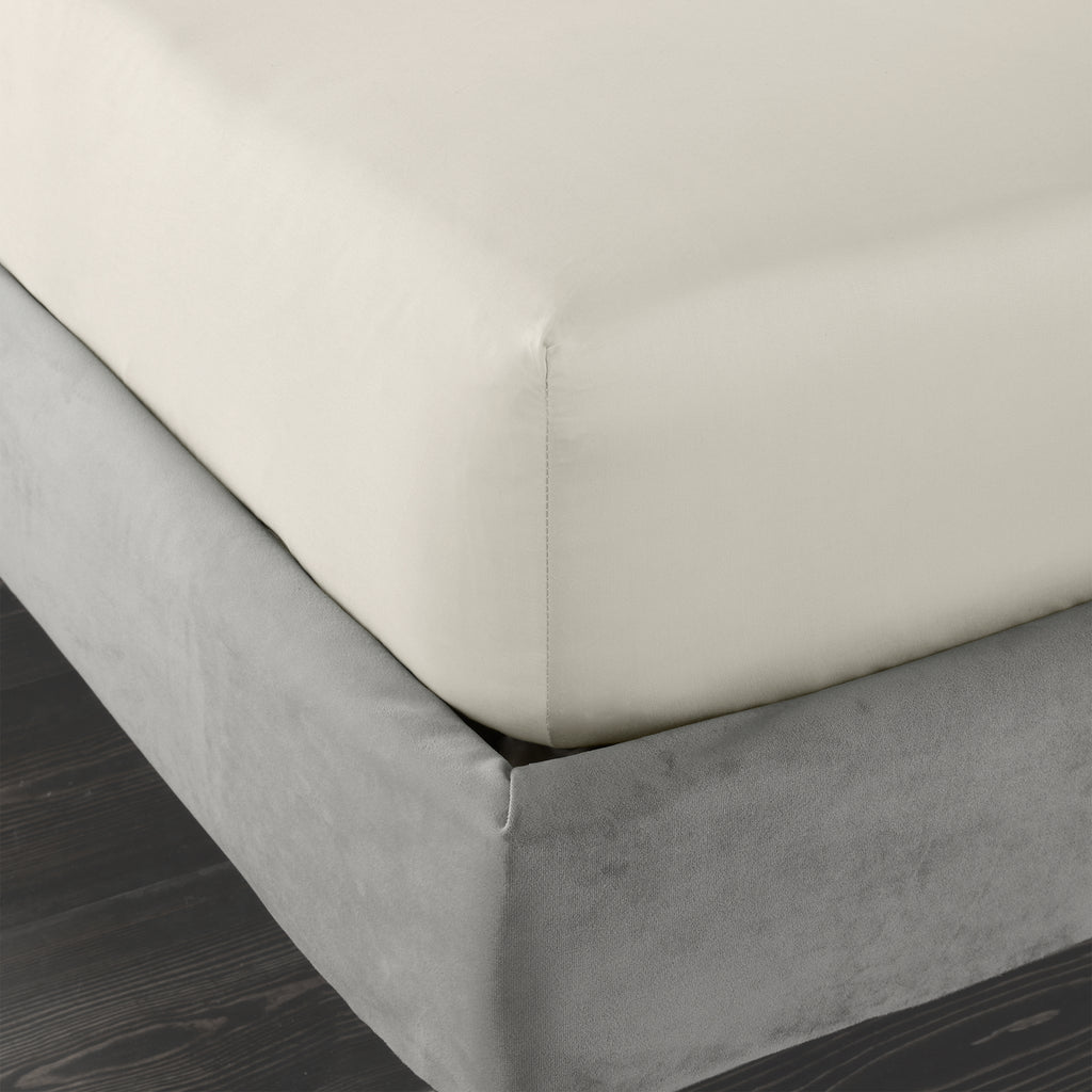 Bianca 400 Thread Count 100% Pure Cotton Sateen Oyster Sheets