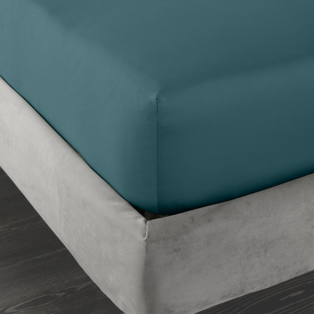 Bianca 400 Thread Count 100% Pure Cotton Sateen Teal Sheets