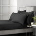 Bianca 400 Thread Count 100% Pure Cotton Sateen Black Sheets