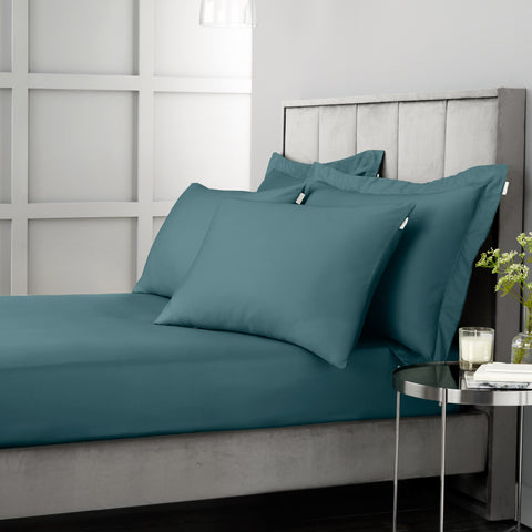 Bianca 400 Thread Count 100% Pure Cotton Sateen Teal Sheets