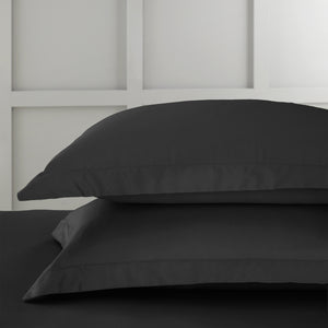 Bianca 400 Thread Count 100% Pure Cotton Sateen Black Sheets