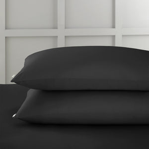 Bianca 400 Thread Count 100% Pure Cotton Sateen Black Sheets
