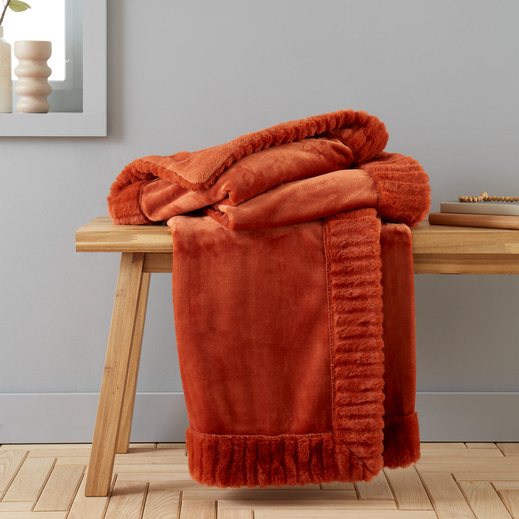 Catherine lansfield fur throw online