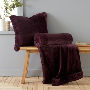 Catherine Lansfield Velvet and Faux Fur Throws and Cushion Accessories