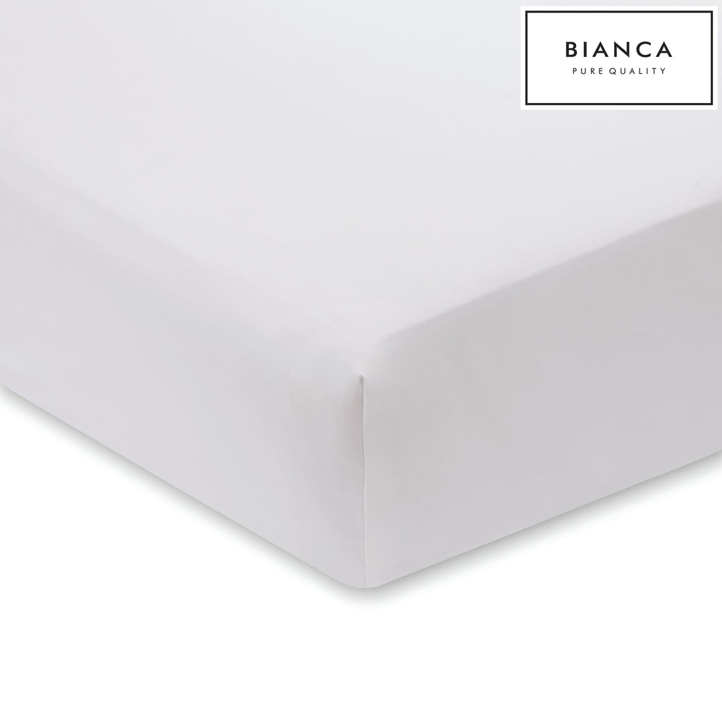 Bianca Luxury 800 Thread Count 100% Pure Cotton Sateen White Sheets