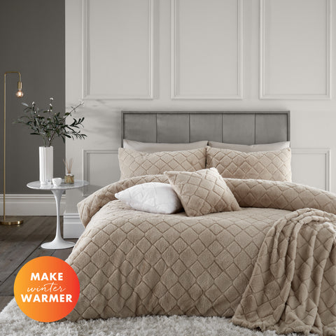 Catherine Lansfield Cosy Diamond Duvet Set