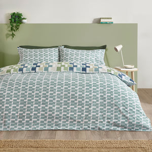 Catherine Lansfield Bryson Blue Duvet Set