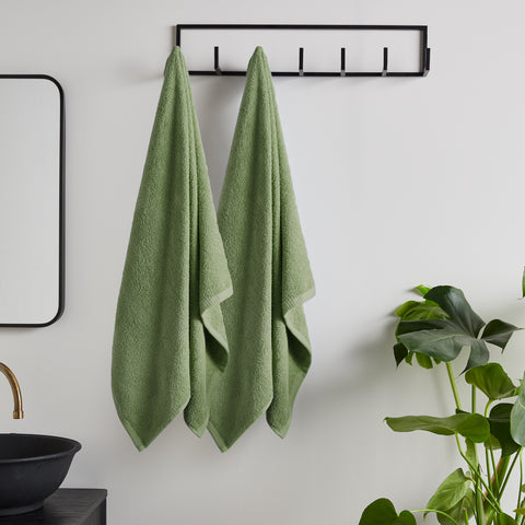 Catherine Lansfield Quick Dry 100% Cotton 400gsm Sage Towels